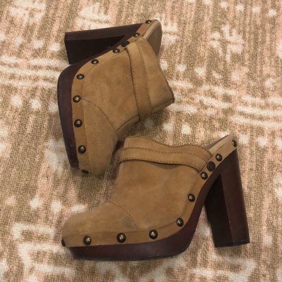 Jessica Simpson caral clogs suede upper sz 7 - Picture 3 of 5